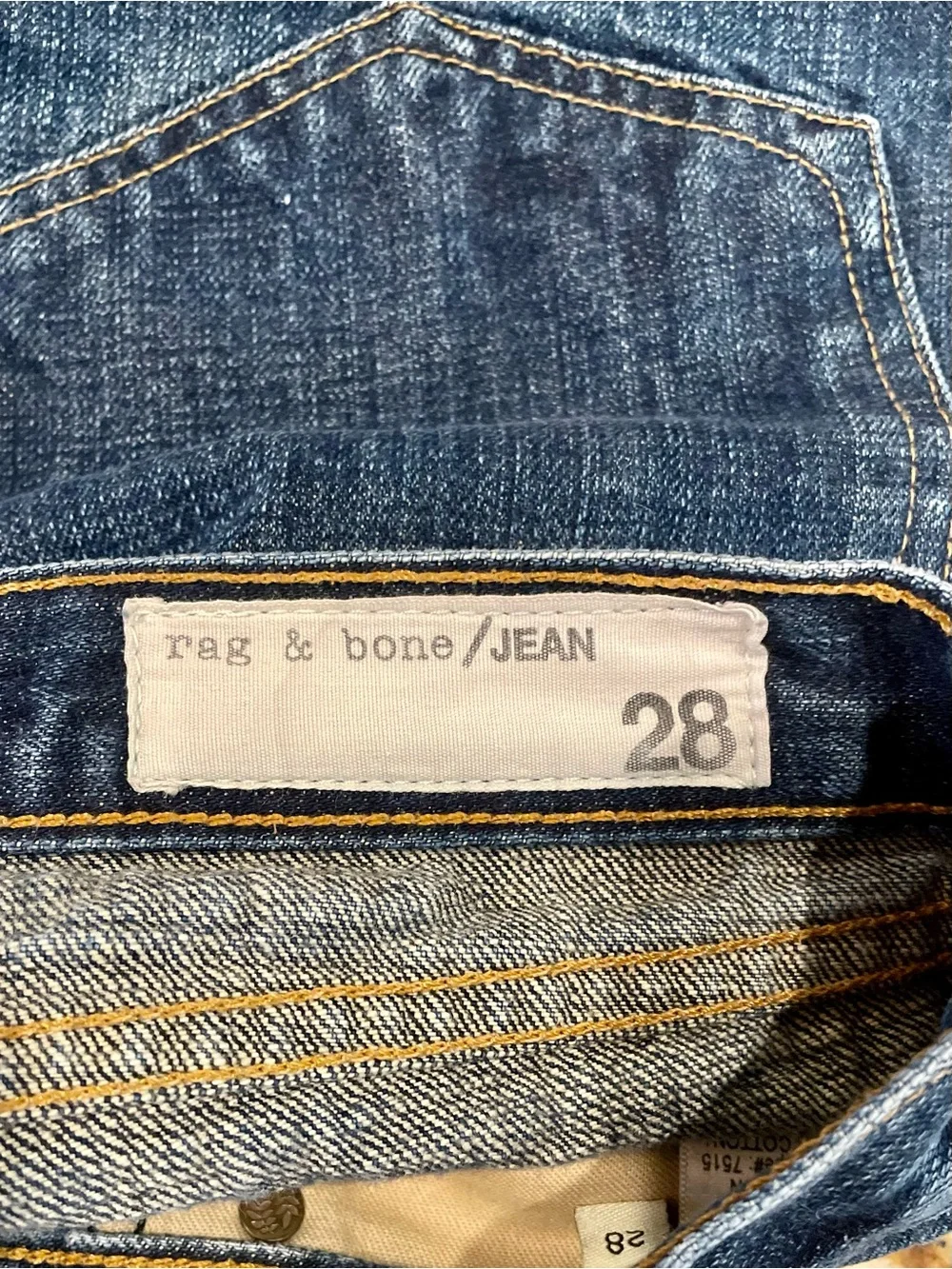 Rag & Bone Jean Denim Cutoff Shorts Size 28 100% Cotton Raw Hem Blue